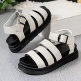 Breakj 2025 New Solid-Color Thick-Bottomed Belt Buckle Round Head Wearing Beach