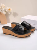 Breakj Size Slippers Women's Spring / Summer 2024 Women's Shoes Thick Round Head Flat Fish Mouth Slippers Casual