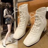 Autumn / Winter Korean Fashion Boots British Style With High Heels, Fashion High Heels, High Heels, Daily Casual