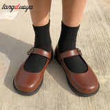 shoes women Japanese School Students Uniform Shoes Uwabaki JK Round Toe Buckle Trap Women Girls Lolita Cosplay JK
