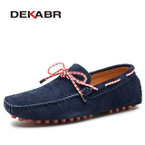 Size 38~47 Genuine Leather Loafers Hot Sale Driving Shoes Fashion Casual Shoes Original Design Summer Flats Moccasins