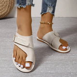 Breakj Summer New Women's Casual Sandals Flat Toe Slippers Large Size Women's