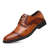 Breakj Formal Men's Fashion Business Casual Leather Shoes Versatile Fashion Single Shoes Wear-Resistant Black Plus Size Men's