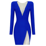 Exploding Sexy Water Drill Net Mini Dress High-End Banquet Evening Dress Singer Performance