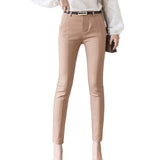 Women 2019 New Ankle-length Capris Female Leggings Pantalon Femme Workwear Slim High Waist Elastic Casual Woman