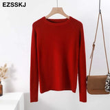basic autumn winter thick Sweater Women long sleeve o-neck Soft Knit sweater Pullovers solid female Jumper