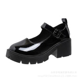 Head Small Leather Shoes Female British Wind 2023 New Spring Jk Uniform Thick Platform Korean Version Lady Mary Jane