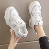 Breakj Height Old Dad Shoes 2025 New Women's Spring And Autumn Thick Bottom Air Cushion Shock Absorbing Sneakers Show Smaller Casual Women's