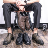 Breakj Style Leather Shoes Black Korean Version British Casual Business Summer Teen Shoes