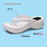 Thick Sole Wedge Flip Flops Women Summer Eva Clip Toe Platform Sandals Woman Fashion Non Slip Beach Slippers Thong