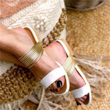 Summer Women Sandals Fish Mouth Bohemia Style Flat Sandals Ladies Shoe Women Slip On Female Soft Beach Dropshipping