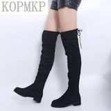 Sexy 3 Colour Thigh High Boots Female Winter Boots Women Over the Knee Boots Flat Stretch Fashion Shoes 2022 New Riding Boots
