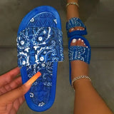 Slides Women Cool Graffiti Slippers Women Home Women's Summer Sandals Red Blue Black Tie Dye Footwear