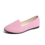 Flat Shoes 2021 Summer Suede Casual Platform Women Shoes Pointed Toe Candy Colors Footwear Party Shoe Ladies Large