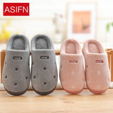 Autumn and Winter Cotton Slippers Indoor Non-slip Soft Bottom Warmth Month Shoes Simple Plush Half-pack with Floor