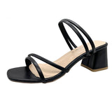 Ribbon Sandals Fairy Style 2023 New Sandals With Thick Heels And