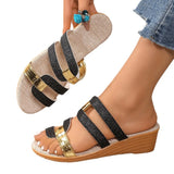 Sling Slope And Exposed Toe Slippers Women's New Fish Mouth Wearing And Beach Cold Slippers