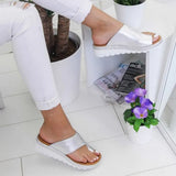 New Women Slippers Flat Sole Casual Soft Big Toe Foot Sandal Women Shoes Comfy Platform