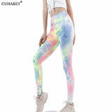 Gradient Legging Women Trousers Athletic Yuga Pants Push Up Leggins Fitness Gym Sport Running High Waist