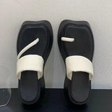 Women Slippers Sexy Clip Toe Shoes 2023 Summer NEW Platform Flip Flops Sandals Beach Slides Indoor Zapato Mujer Black