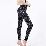 Polyester High Quality Stretchy Workout Leggings Women Printed Outwear Running Leggins Ankle Length