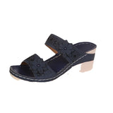Breakj 2023 Summer New Female Retro Leisure Flower Slope With One-Character Beach