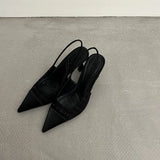 Fragrant Wind French Pointed High Heels Women's Summer 2024, The New Color Wear Temperament Fashion Baotou