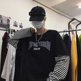 Retro Letter Print Women T Shirts Loose Harajuku Style Student Tees Autumn Wild Solid Cotton Tops Fashion