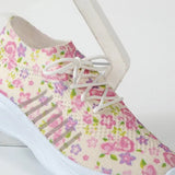 Printed Mesh Breathable Sneakers for Women 2023 New Lightweight Non Slip Flats Woman Comfortable Slip On Walking