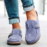 Breakj Summer New Sandals Coated Outside Wearing Belt Buckle Half-Tug Women's Large-Size Casual Slippers Women's
