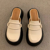 Breakj Version Fashion Thick Bottom Slippers Female Southeast Asian Muller Slippers Big Head Cake Bottom A Foot Pedal Head Slipper