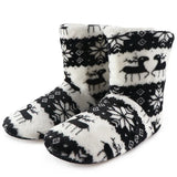 Socks Shoes Woman Home Slippers Christmas Elk Indoor Shoes Warm Contton Slipper Plush Insole Anti-Skid Sole Botas