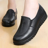 leather shoes women big size4.5-9 round toe designer flatshoes women hard-wearing light loafers