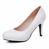 Breakj Cm White Heel Single Shoes Red Thin Heel Waterproof Table White Wedding Shoes Large High Heels Wedding