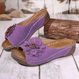Breakj Large-Size Women's Shoes 2025 Spring And Summer New One Flower-Dew Slippers Cool