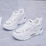 Breakj Korean Platform Dad Shoes 2025 Spring New Street Shot Students Running Sneakers Increased Leisure