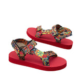 Breakj Size Sandal Women 2024 Summer New Platform Color Velcro Name Clan Wind Beach Sandal