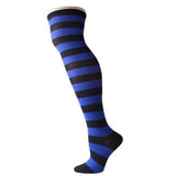 High Striped Cotton Socks Cute Stripe Printed Sock Women Over Knee Long ThighPlus Size Overknee Socks