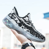 Quality Men Shoes Comfortable Mens Casual Shoes Breathable Lightweight Sneakers Black Gray White Big Size