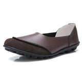 Breakj Lazy Shoes Cow Skin Bean Shoes Women's Shoes Beef Ribs Bottom Flats Mother Shoes Casual Large Size Women's Singles Shoes