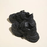 Breakj 2023 New Simple Net Red Soft Bottom Dad Shoes Thick Bottom Small Tall Muffin Casual Shoes High