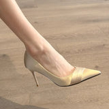 Breakj Pointed High-Heeled Women 2025 Spring New Fashion Bridesmaids Fairy Professional Single Shoes Fine Heel Women's