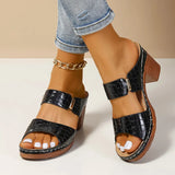 Breakj High-Heeled Women Cool Drag 2025 Summer New Coarse And Fish Mouth Socket Foot Slippers