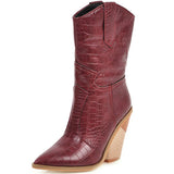 Breakj Ankle Boots Fish Scale Pointed