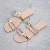Breakj Summer New Women's Shoes Sand Slippers Large-Size Bright-Faced Flat-Bottomed Women's Slippers