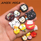 Sale 1pc Animals PVC Shoe Charms Shoe Buckle Accessories Cute Pug Face Shoe Decoration for croc jibz Kid's Party