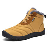 Men Hiking Shoes Winter Boots Keep Warm Plush Waterproof Ankle Boots Outdoor Non-slip High-top Zapatos Outdoor Hombre