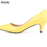 Classic Sexy Pointed Toes 5cm Low Med Kitten High Heels Women Pumps Shoes Spring Brand Design Dress Wedding
