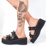 Breakj Products In Autumn 2025 New Bat Round Head Pine Cake Thick-Solle Fashion Sandals Slippers