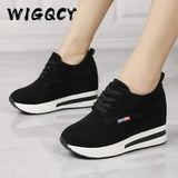 Shoes Women Casual Lace Up High Heels Female Wedges Sneakers Fashion Breathable Comfort Increase Within Shoes for